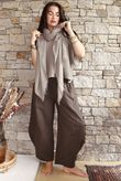 Lagen 7/8 Barrel Pant Chocolate